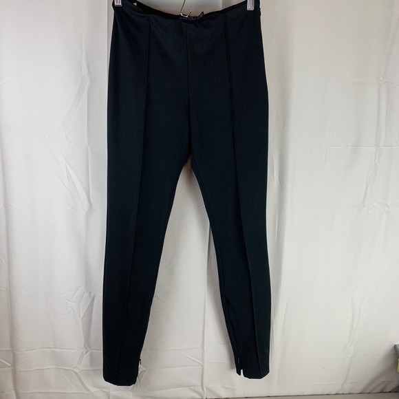 Polo Ralph Lauren Pants - Polo Ralph Lauren Leggings Womens Medium Black Pintuck Ankle Zip Skinny Pants *